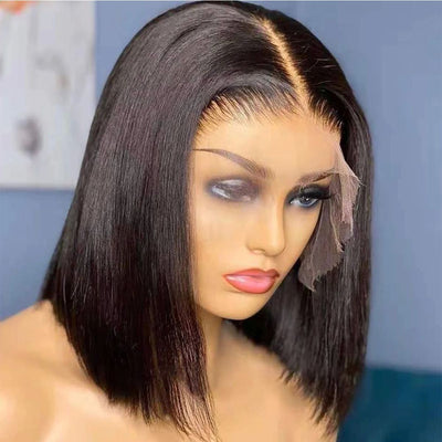 Bosun Hair Straight Human Hair 13×4 HD Lace Front Short Bob Wigs