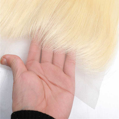 Bosun Hair 613 Top Quality Blonde Straight Lace Frontal