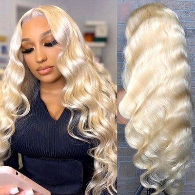 Bosun Hair 613 Honey Blonde Body Wave Hair 4x4 and 5x5 HD Lace Closure Wigs