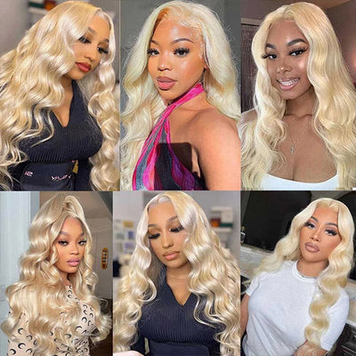 Bosun Hair 613 Honey Blonde Body Wave Hair 4x4 and 5x5 HD Lace Closure Wigs