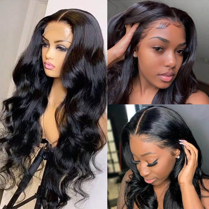 Bosun Hair 4x4 5x5 6x6 Transparent HD Body Wave Closure Wig Virgin Human Hair Wigs