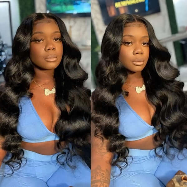 Bosun Hair Wear & Go Body Wave Lace Front Wigs Pre Cut HD Lace Glueless Wig Natural Hairline Beginner Friendly