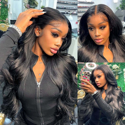 Bosun Hair Wear & Go Body Wave Lace Front Wigs Pre Cut HD Lace Glueless Wig Natural Hairline Beginner Friendly