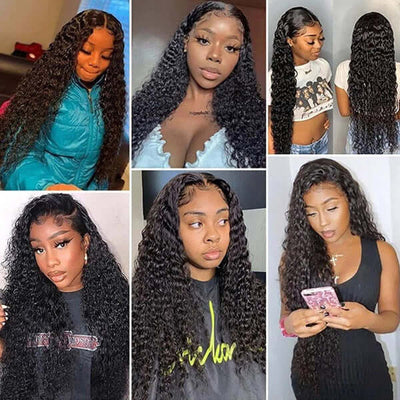 Bosun Hair 13x4 13x6 HD Transparent Lace Front Human Hair Wigs Curly Frontal Wigs