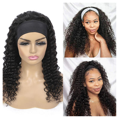 Bosun Deep Wave Headband Wig Glueless Hair Wig