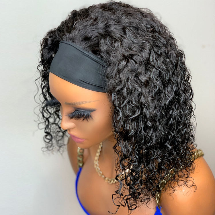 Bosun Deep Wave Headband Wig Glueless Hair Wig