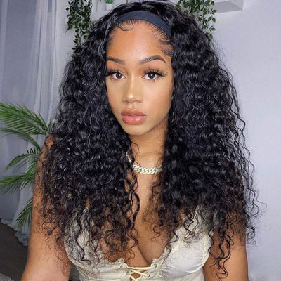 Bosun Deep Wave Headband Wig Glueless Hair Wig