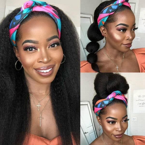 Bosun Kinky Straight Headband Wig Glueless Hair Wig