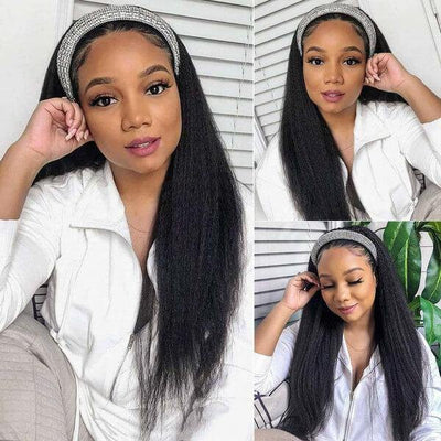 Bosun Kinky Straight Headband Wig Glueless Hair Wig