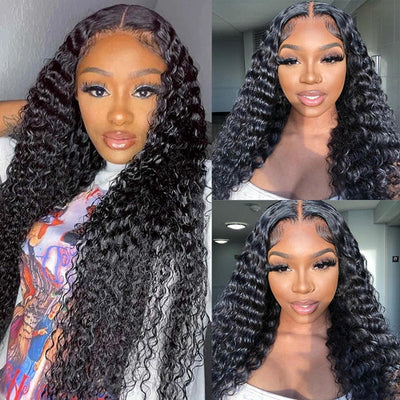 Bosun Hair 10A 3 Bundles Deep Wave With 13x4 13x6 HD Lace Frontal