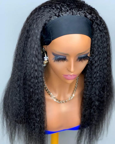 Bosun Kinky Straight Headband Wig Glueless Hair Wig