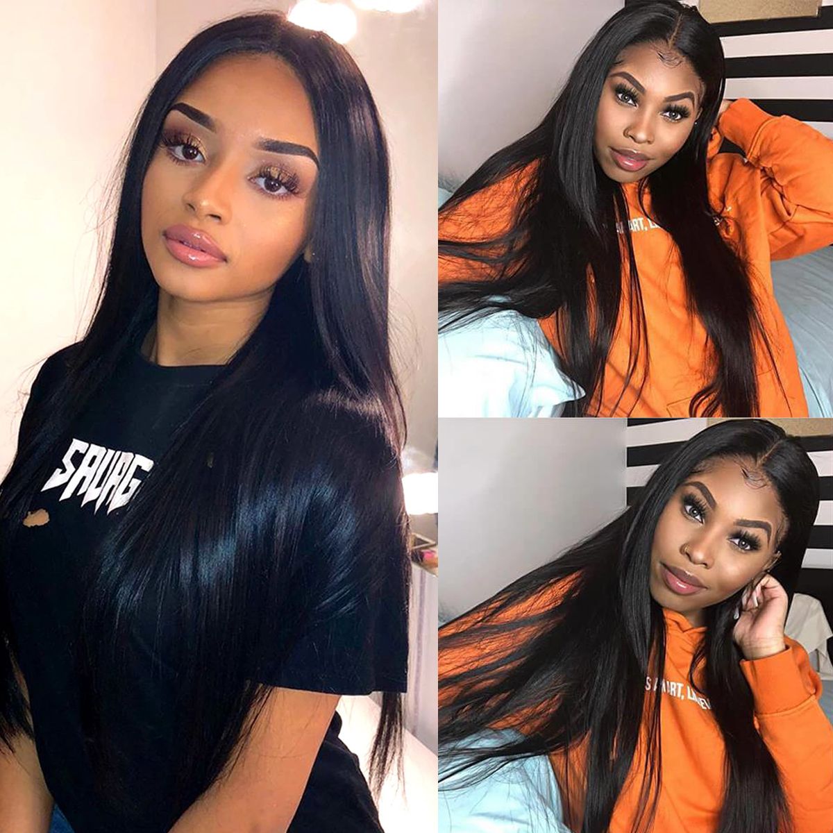 Bosun Hair 9A Hot Selling 3 Bundles Straight Hair With 4x4 5x5 HD Lace Closure