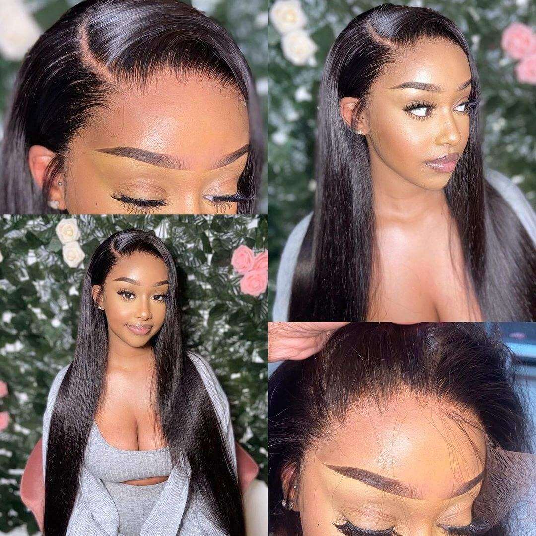 Bosun Hair Silky Straight Wear & Go Glueless Lace Front Wigs Pre Cut HD Lace Wigs with Natural Hairline Beginner Friendly